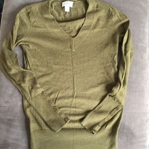 LOFT | Button cuff sweater